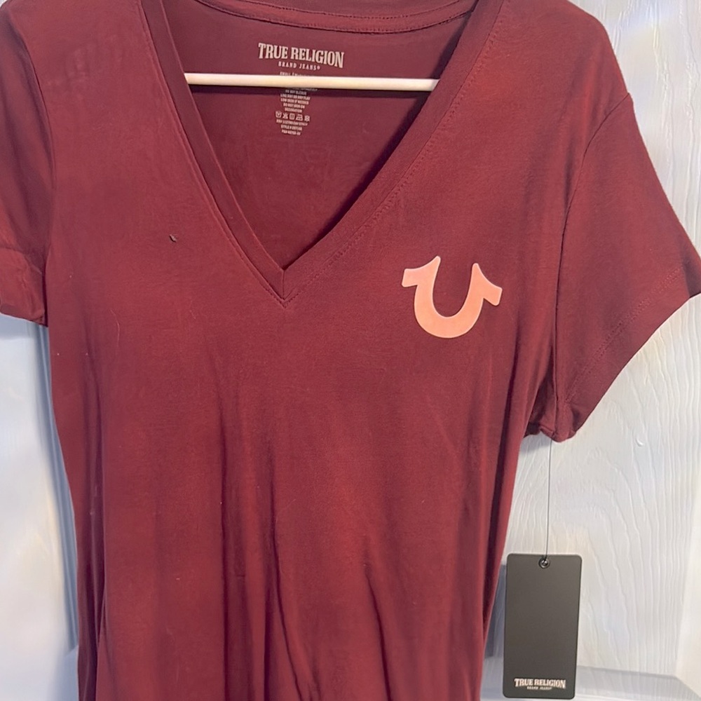 True Religion Brown Fitted Short Sleeve T-Shirt
